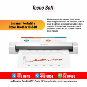 Escáner Portátil a Color Brother DS640